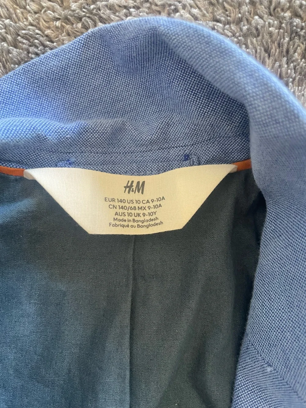 H&M Light Blue Linen Boys Suit Blazer with Matching Pants